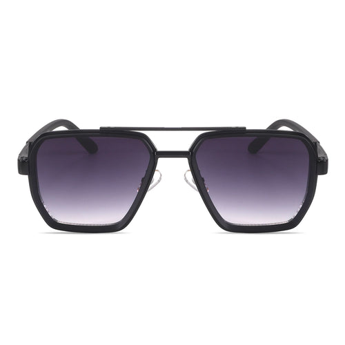 Black acetate aviator tinted sunglasses