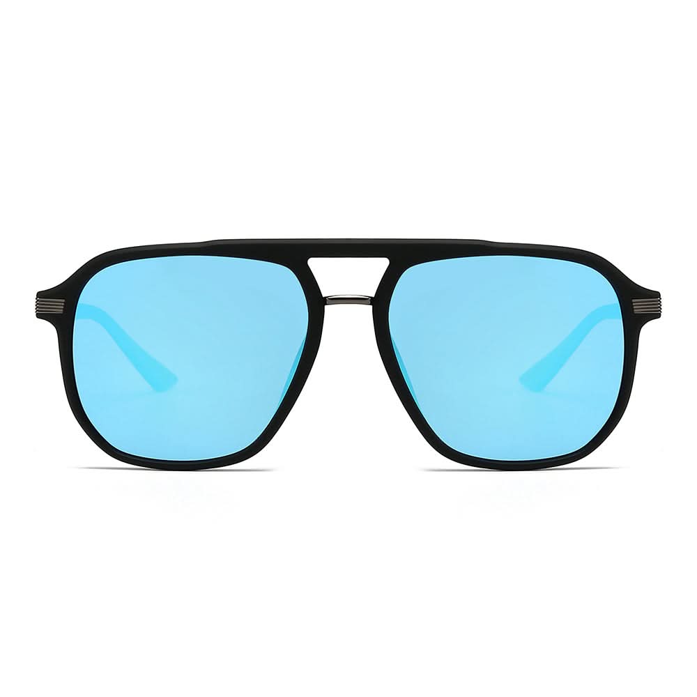 Rectangular polarized oversized mirror driving sunglasses