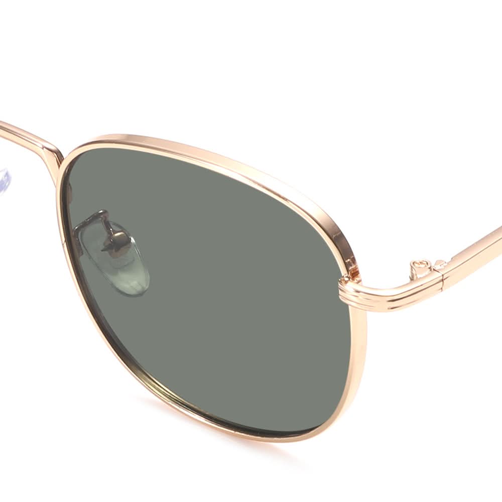 Dollger Rose Gold Retro-Vintage Round Tinted Sunglasses