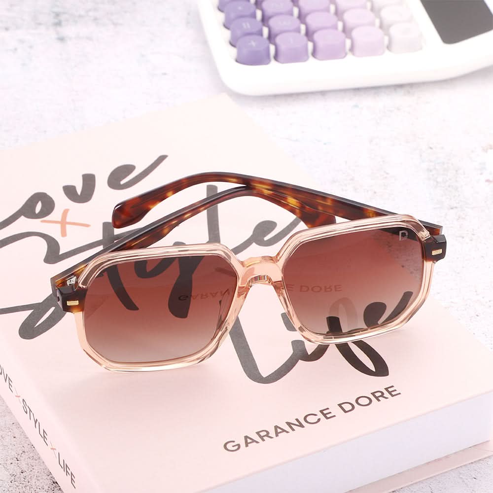 Dollger Hipster Square Full-Rim Sunglasses