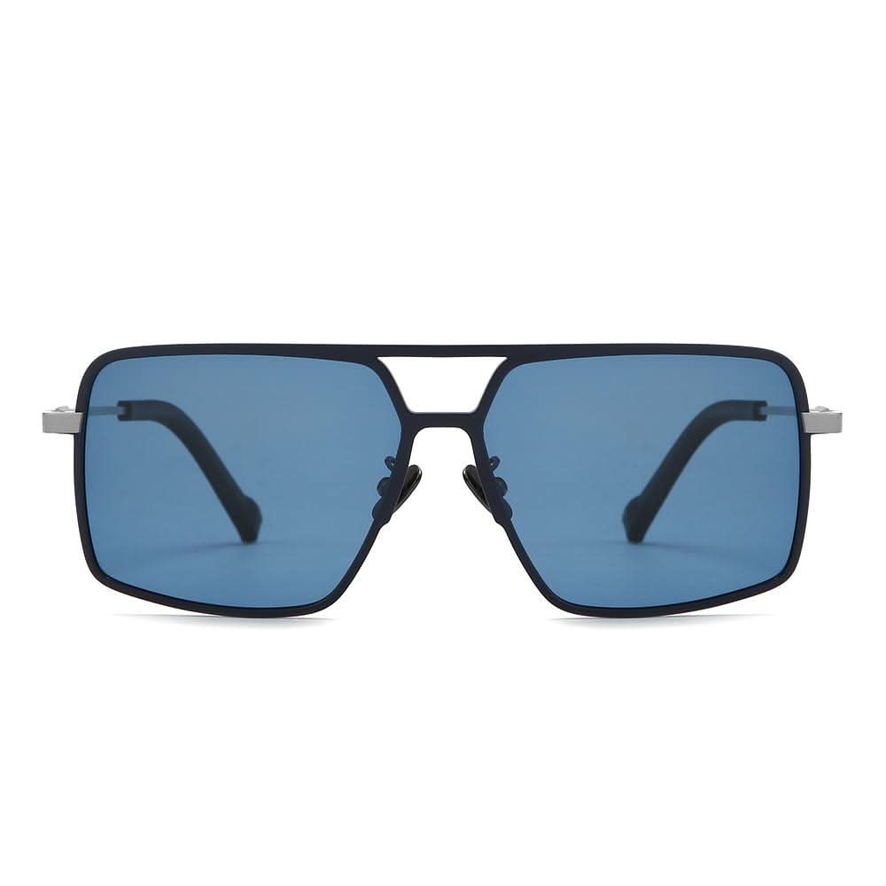 Dollger Titanium Frame Square Aviator Sunglasses