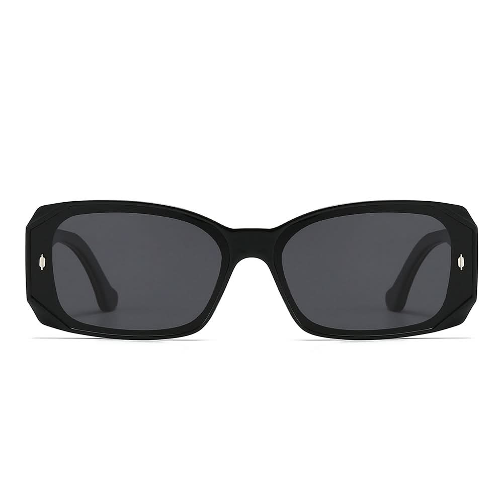 Dollger Square Wooden Temples Retro Sunglasses