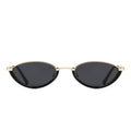 Dollger Semi-Rimless Oval Black Frame Sunglasses