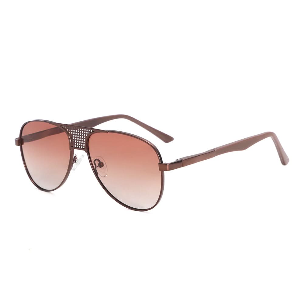 Dollger Silver and Lavender Gradient Aviator Sunglasses