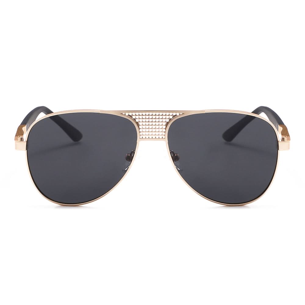 Dollger Silver and Lavender Gradient Aviator Sunglasses