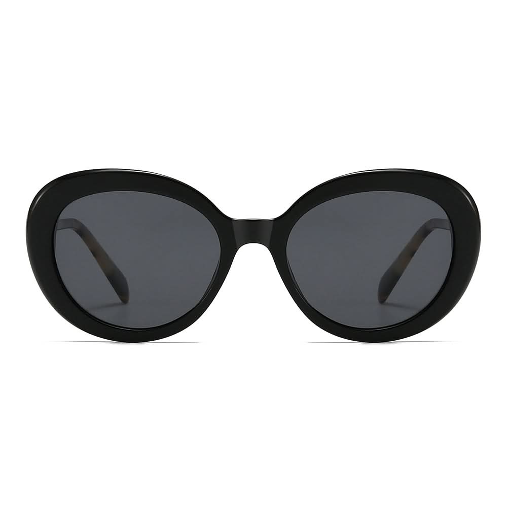 Round Retro Cat-Eye Tinted Sunglasses