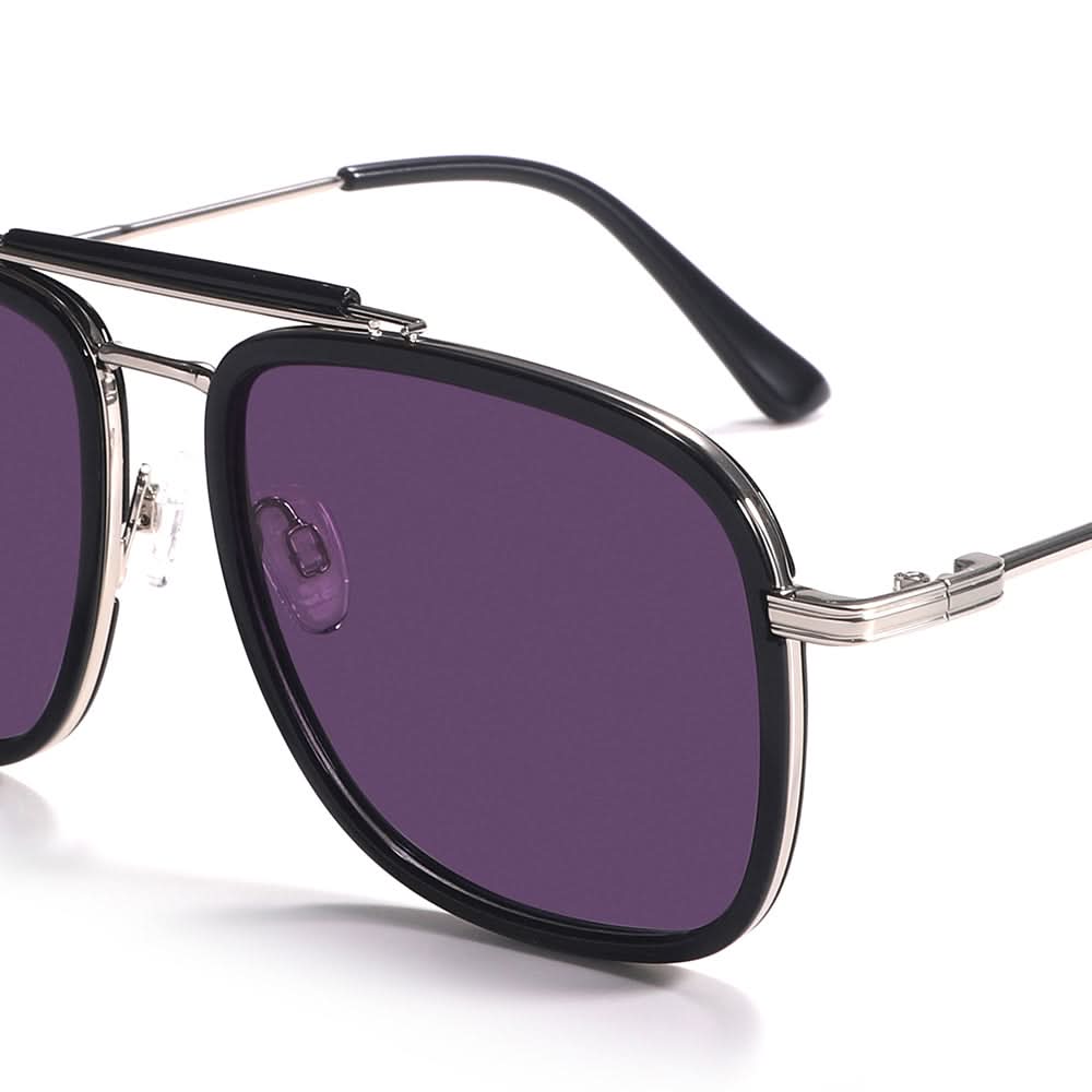 Dollger Square Aviator Black Sunglasses