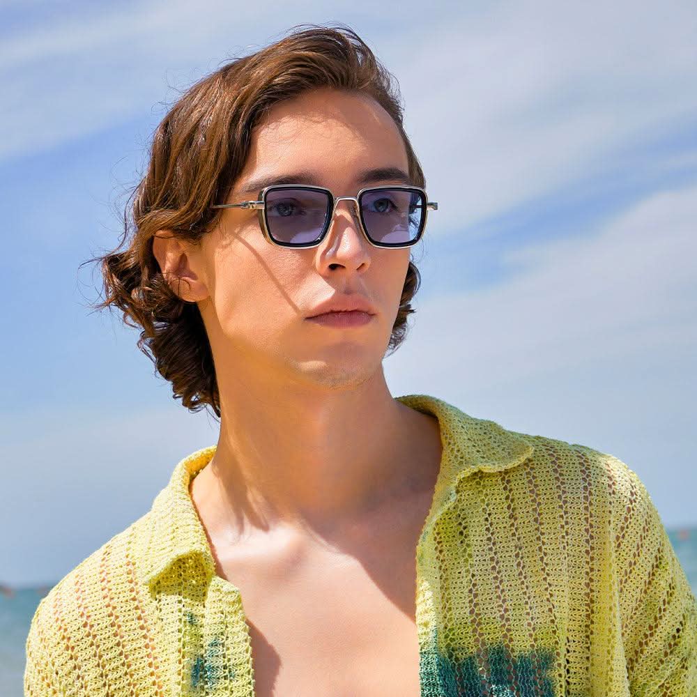 Dollger Metal Square Frame Sunglasses