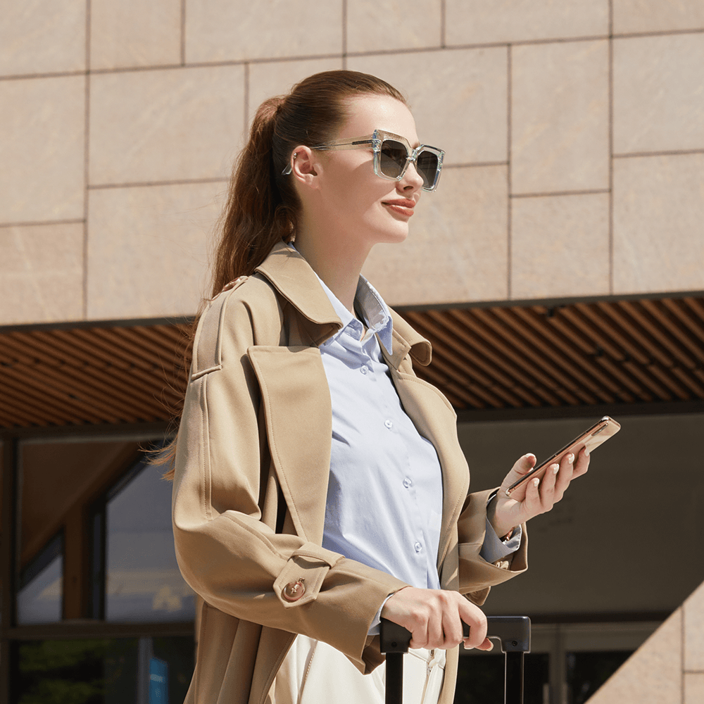 Dollger Elegant Classic Oversized Square Cat Eye Sunglasses