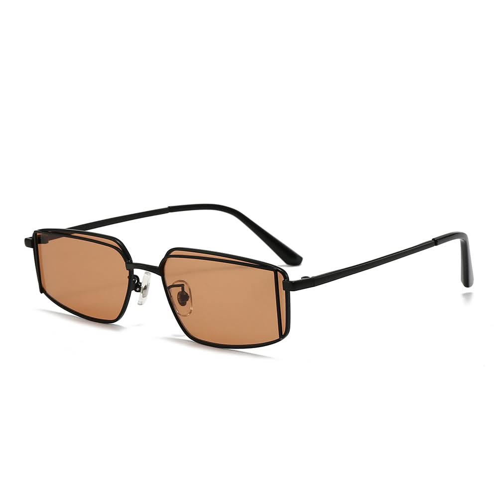 Dollger Rectangular Metal Tinted Sunglasses