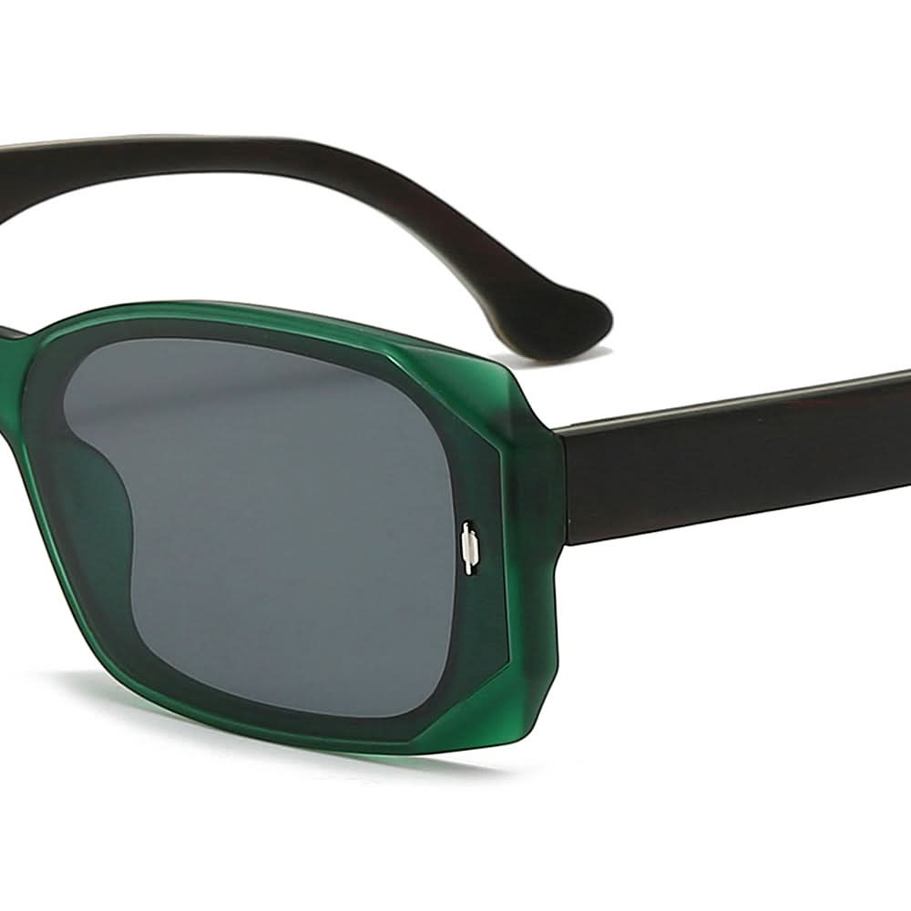 Dollger Square Wooden Temples Retro Sunglasses