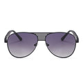 Dollger Silver and Lavender Gradient Aviator Sunglasses